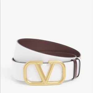 VALENTINO GARAVANI Vlogo reversible leather belt